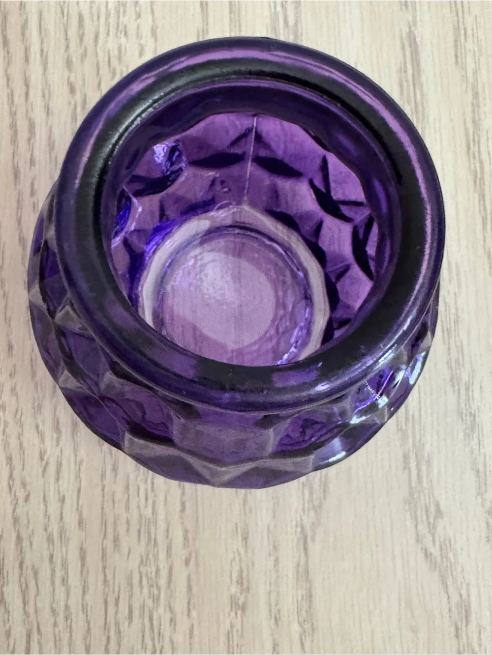 Faceted Purple Glass Vase